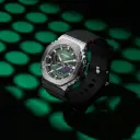 HJ Official G-Shock GBM-2100A – Premium Silver Metal Body with Green Dial | 7AA Unisex Collection  HJ-P-W-0002-TGS