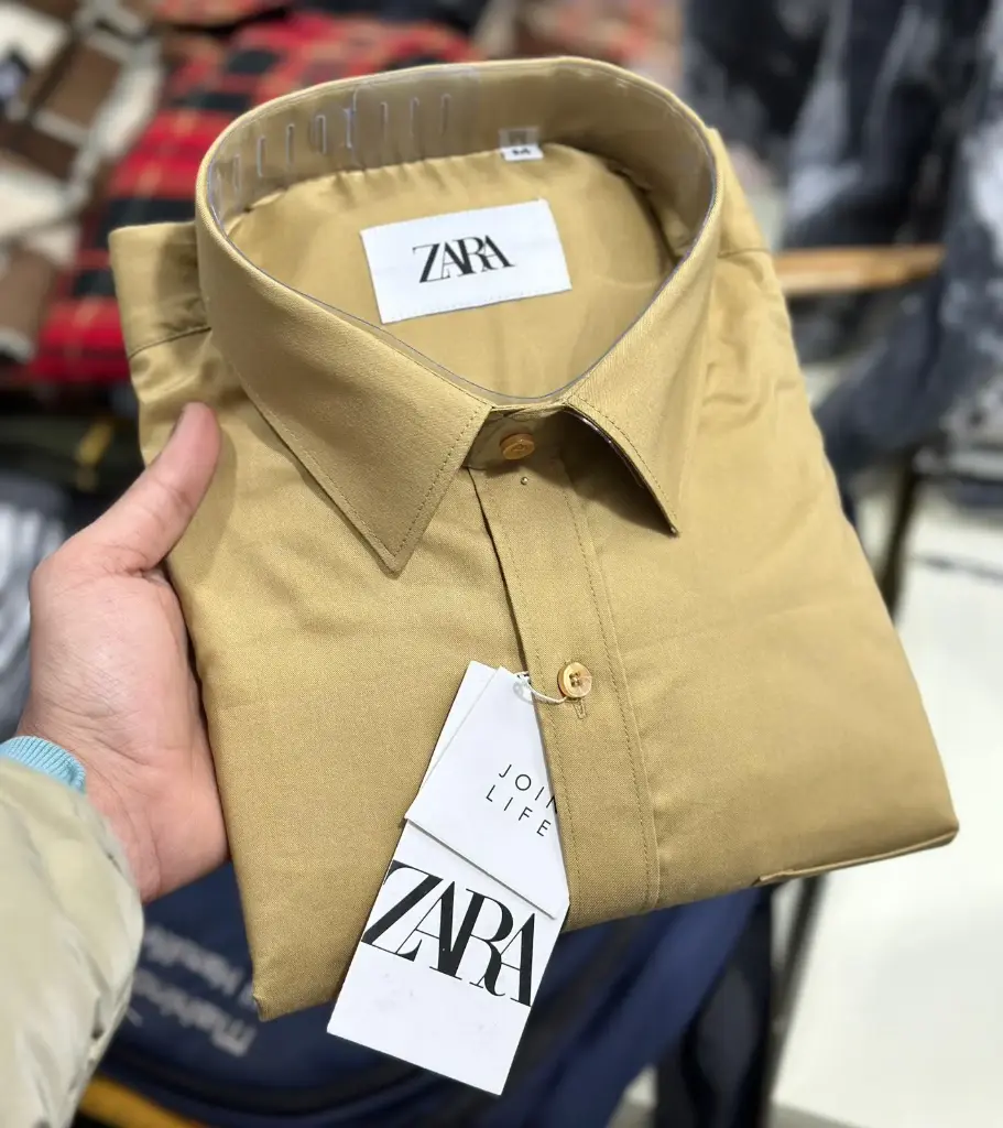 HJ Official premium quality collection with the addition of this full sleeve plain Zara shirt with pocket  